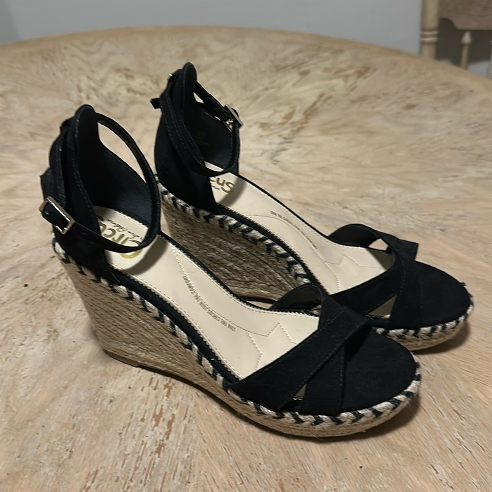 Circus by Sam Edelman Black Woven Wedges